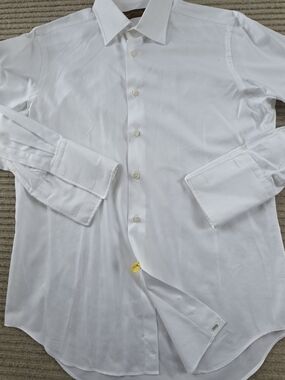Maker's Shirt Kamakura Mens White 100% Cotton Dress Shirt Size 41-85 US 16/33.5